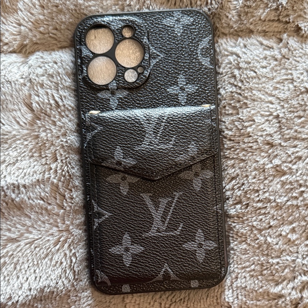 Louis Vuitton Monogram Black and Gray Phone Case